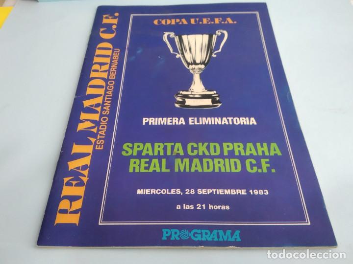 Sports collectibles: ANTIGUO PROGRAMA DE FUTBOL DEL REAL MADRID PARTIDO REAL MADRID - SPARTA  CKD PRAHA