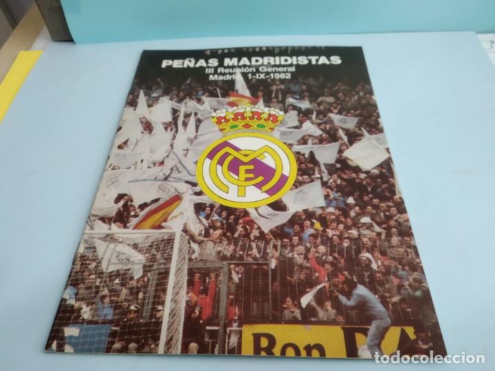 Sports collectibles: ANTIGUO PROGRAMA DE FUTBOL DEL REAL MADRID PE&Ntilde;AS MADRIDISTAS  III  REUNION GENERAL