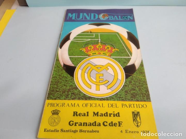 Sports collectibles: ANTIGUO PROGRAMA DE FUTBOL DEL REAL MADRID PARTIDO REAL MADRID -  GRANADA  1976