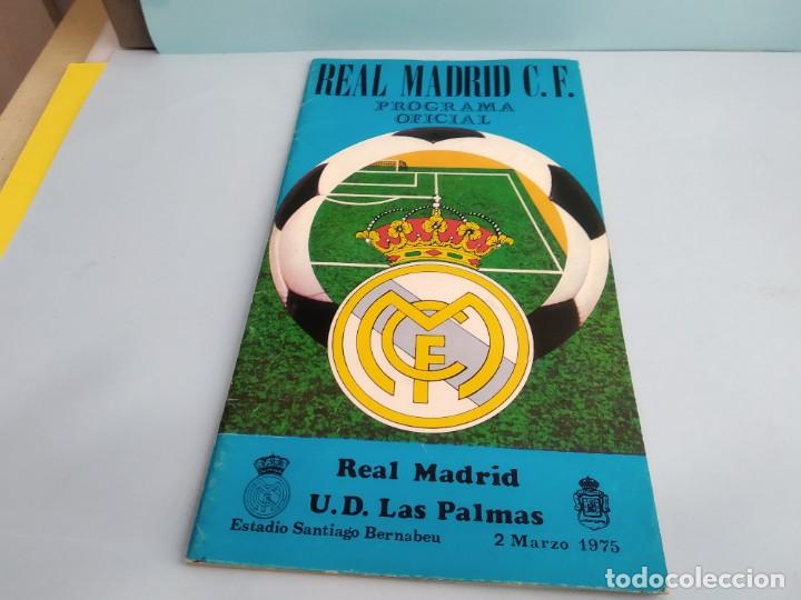 Sports collectibles: ANTIGUO PROGRAMA DE FUTBOL DEL REAL MADRID PARTIDO REAL MADRID -  LAS PALMAS  1975