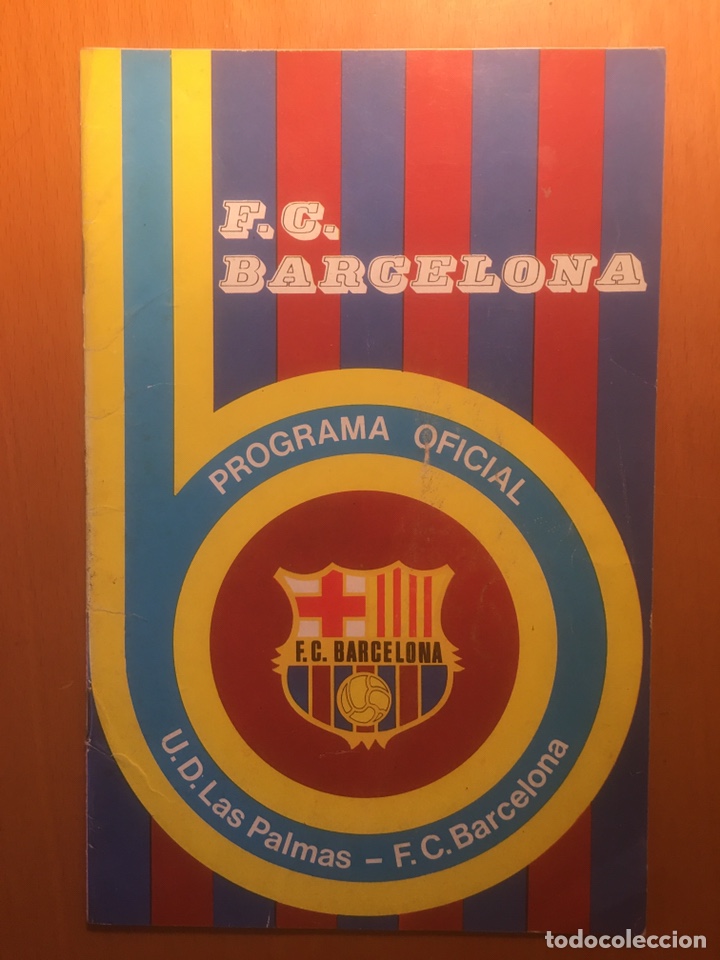 Coleccionismo deportivo: Programa partido Bar&ccedil;a-UD Las Palmas a&ntilde;o 1975 - Foto 1