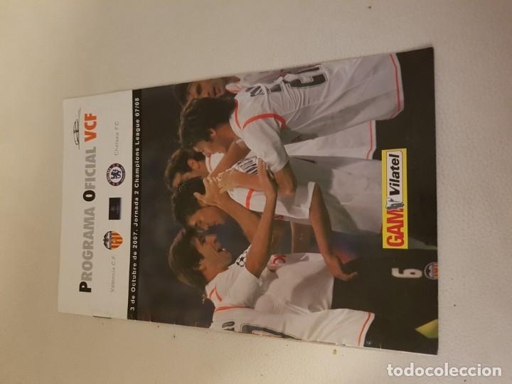 Coleccionismo deportivo: programa champions league valencia v chelsea 2007 - Foto 1