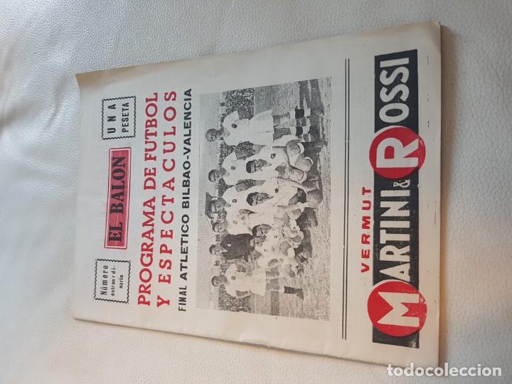 Coleccionismo deportivo: PROGRAMA FINAL COPA DEL GENERALISIMO 1949 ATHLETIC CLUB BILBAO VS VALENCIA CF 29/5/49 - Foto 1