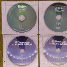 Collectionnisme sportif: CHAMPIONS LEAGUE 4 DVDS LAS MEJORES JUGADAS Y LOS GOLES TEMPORADAS 2006/07 2007/08 2008/09 Y 2009/10. Lote 198995678