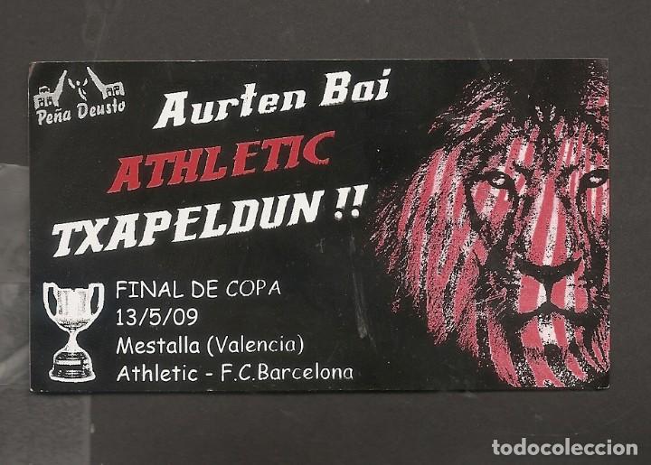 Coleccionismo deportivo: athletic culb bilbao pegatina final de copa 2009 - Foto 1