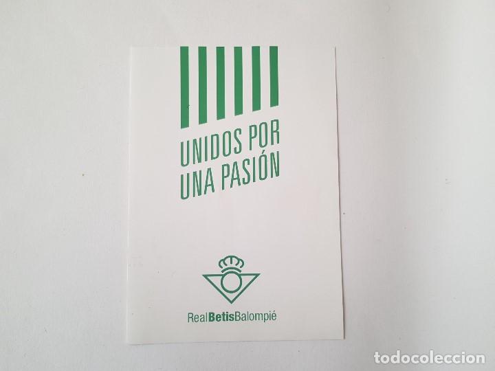 Collectionnisme sportif: D&iacute;ptico Promoci&oacute;n campa&ntilde;a abonos (Unidos por una pasi&oacute;n) Real Betis