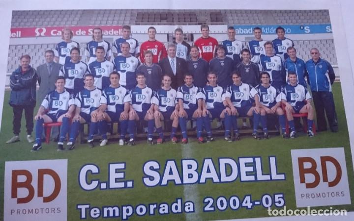 Coleccionismo deportivo: P&oacute;ster CE Sabadell 2004-05 - Foto 1