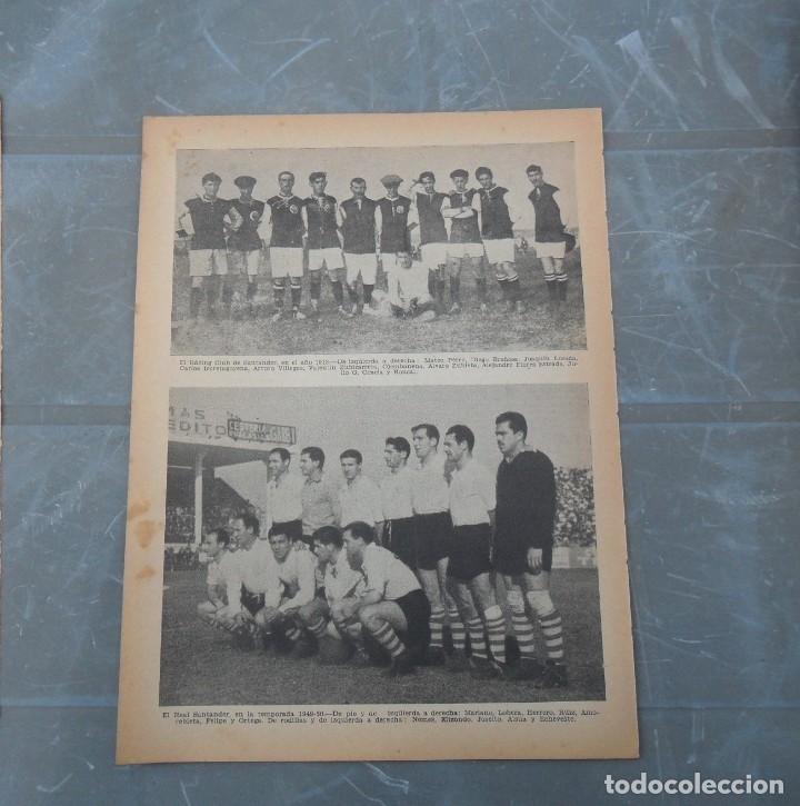 Collectionnisme sportif: RACING DE SANTANDER, 1950, ORIGINAL DE EPOCA,195X265MM, HOJA DE PUBLICACION