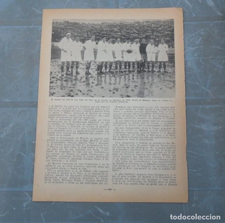 Collectionnisme sportif: REAL MADRID , FINAL COPA 1929, 1950, ORIGINAL DE EPOCA,195X265MM, HOJA DE PUBLICACION