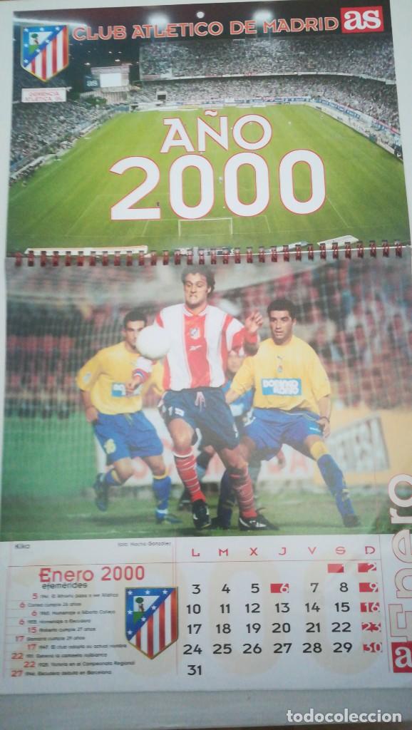 Coleccionismo deportivo: CALENDARIO ATL&Eacute;TICO DE MADRID A&Ntilde;O 2000 AT MADRID - Foto 2