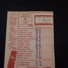 Collezionismo sportivo: QUINIELA DE FUTBOL JORNADA ESPECIAL 4 DE 1964