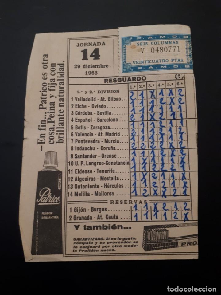 quiniela de futbol jornada 14 de 1963 Comprar en todocoleccion