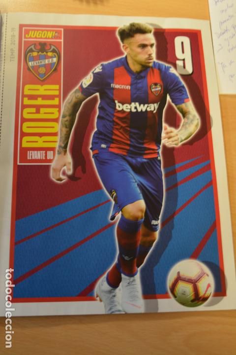 Coleccionismo deportivo: POSTER DE ROGER (LEVANTE).)MEDIDAS 30 X 21 CMS - Foto 1