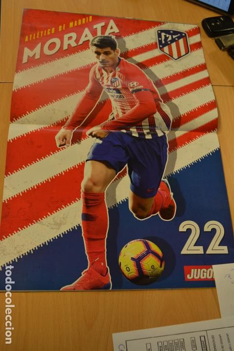 Coleccionismo deportivo: POSTER DE MORATA (AT MADRID).)MEDIDAS 30 X 42 CMS - Foto 1