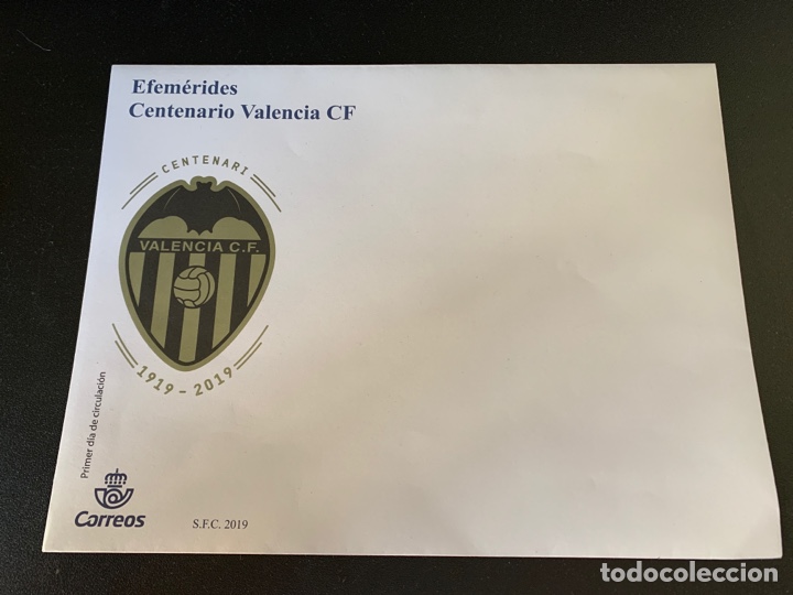 Coleccionismo deportivo: SOBRE PRIMER DIA DE CIRCULACION CENTENARIO VALENCIA C.F.-2019 - Foto 1
