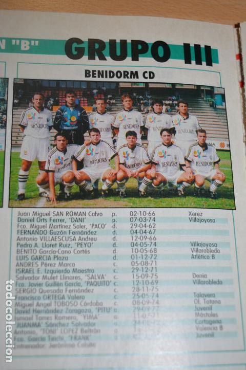 Coleccionismo deportivo: RECORTE DE DON BALON.PLANTILLA 1996-97.BENIDORM CD - Foto 1