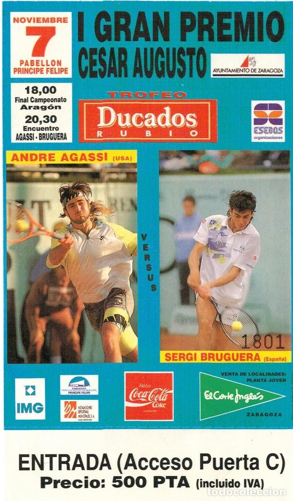 Coleccionismo deportivo: TENIS - 1991 - ANDRE AGASSI - SERGI BRUGUERA - ZARAGOZA - Foto 1
