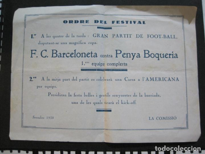 Coleccionismo deportivo: FC BARCELONA I PENYA BOQUERIA-INVITACIO FESTIVAL-ANY 1930-VER FOTOS-(V-20.342) - Foto 3 - 207220152