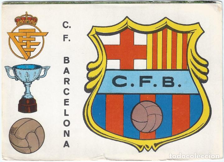 Coleccionismo deportivo: ESCUDO DEL Barcelona - L&Aacute;MINA tama&ntilde;o postal - Foto 1