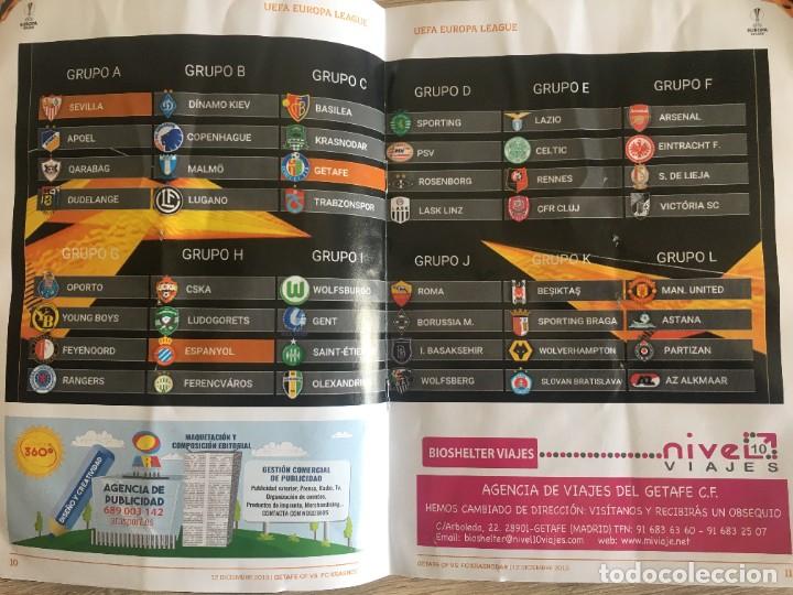 Coleccionismo deportivo: REVISTA PROGRAMA OFICIAL GETAFE KRASNODAR COPA UEFA 2019 2020 - Foto 3