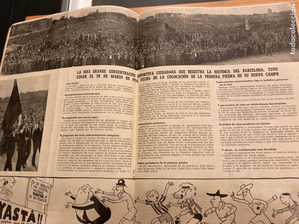 Coleccionismo deportivo: 2 BOLETINES FC BARCELONA 1954 - Foto 4