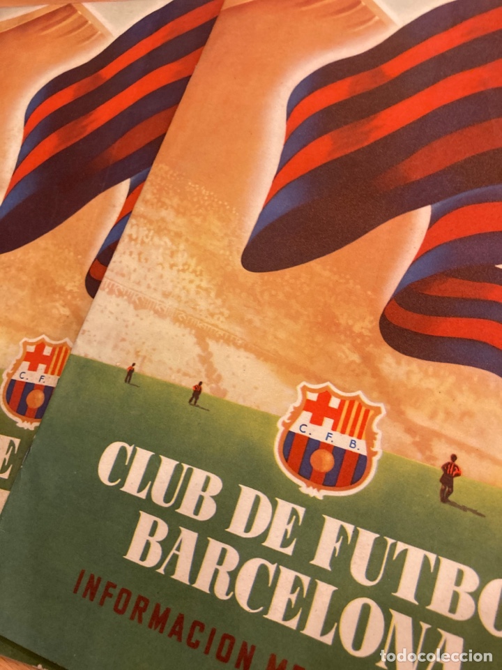 Coleccionismo deportivo: 2 BOLETINES FC BARCELONA 1954 - Foto 1