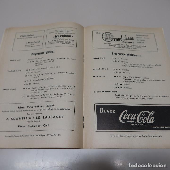 Coleccionismo deportivo: Rink-Hockey. Programme de la Coupe des Nations Challenge Aur&egrave;le Sandoz. Paques 1954 - Foto 5