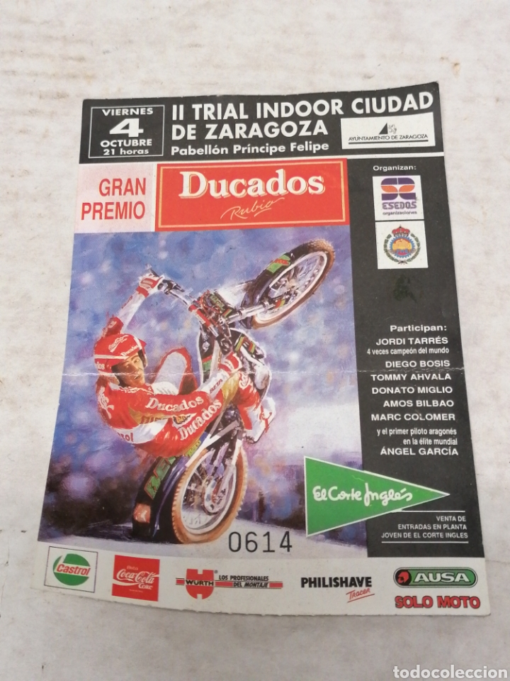 Coleccionismo deportivo: Entrada segundo Trial Indoor Zaragoza - Foto 1