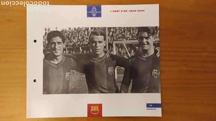 Coleccionismo deportivo: LÁMINA LA EDAD DE ORO 1920/1928 COLECCIÓN EL GRAN LIBRO DEL BARÇA DE LA VANGUARDIA. FC BARCELONA - Foto 1 - 213123540