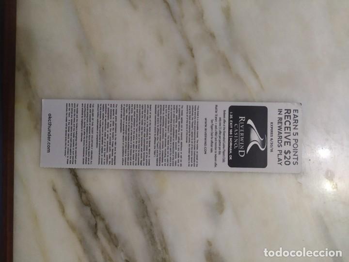 Coleccionismo deportivo: NBA entrada original Thunder vs Toronto raptors - Foto 2