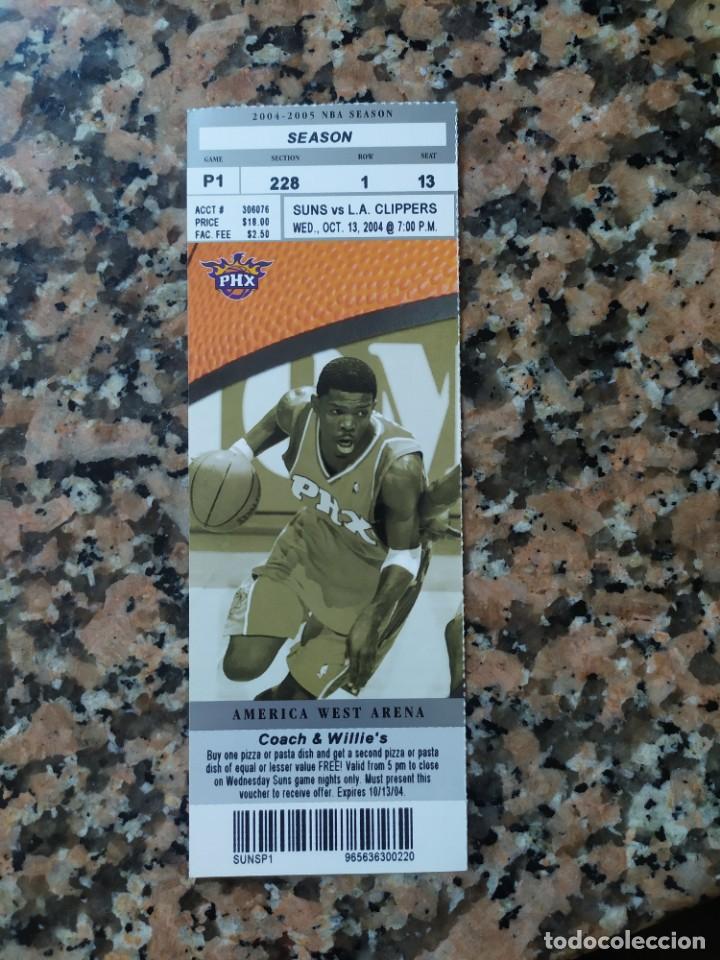 Coleccionismo deportivo: NBA entrada original SUNS VS LOS ANGELES CLIPPERS - Foto 1