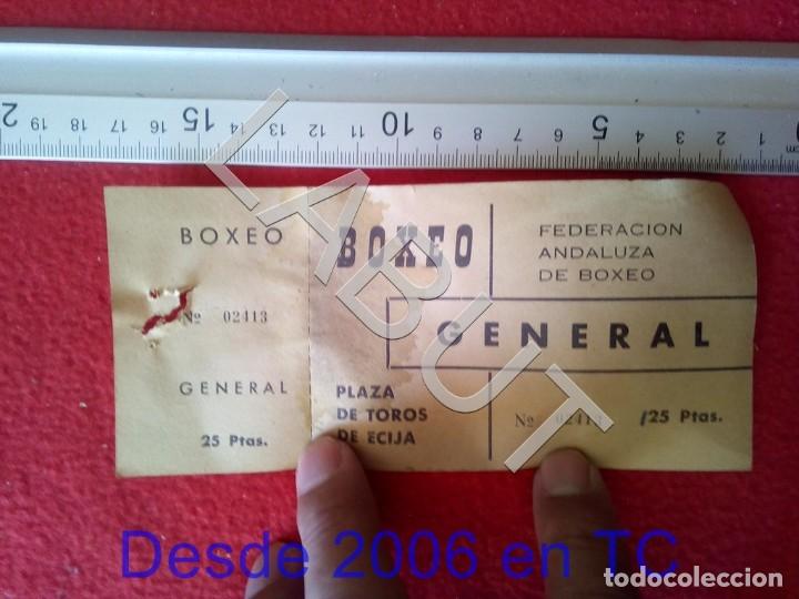 Coleccionismo deportivo: ECIJA PLAZA DE TOROS ENTRADA BOXEO C4 - Foto 1