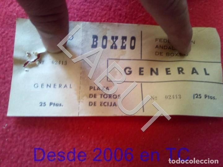 Coleccionismo deportivo: ECIJA PLAZA DE TOROS ENTRADA BOXEO C4 - Foto 3