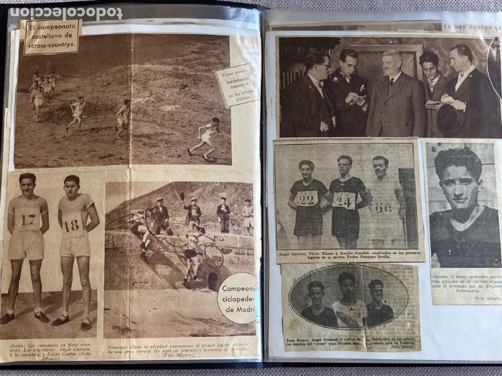 Coleccionismo deportivo: ÁLBUM DE ÁNGEL DE GUZMÁN ESPINOSA - ATLETISMO AÑOS 20-30 MADRID PALENCIA PERIODISTA REPUBLICANO - Foto 3 - 215752163