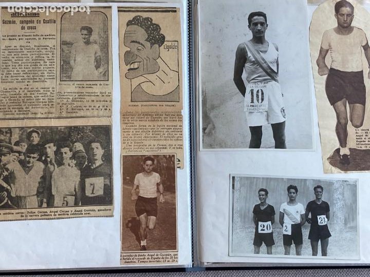Coleccionismo deportivo: ÁLBUM DE ÁNGEL DE GUZMÁN ESPINOSA - ATLETISMO AÑOS 20-30 MADRID PALENCIA PERIODISTA REPUBLICANO - Foto 7 - 215752163