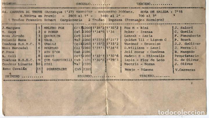 Coleccionismo deportivo: Carreras de caballos Ciutadella de Menorca 1978 - Foto 3