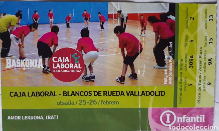Coleccionismo deportivo: ENTRADA BASKONIA VS BLANCOS DE RUEDA - Foto 1