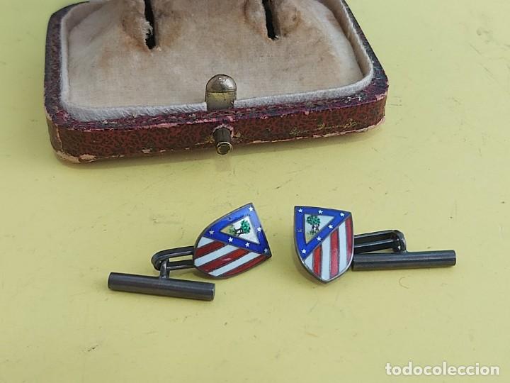 Coleccionismo deportivo: ANTIGUOS GEMELOS DEL ATLETICO DE MADRID - Foto 7