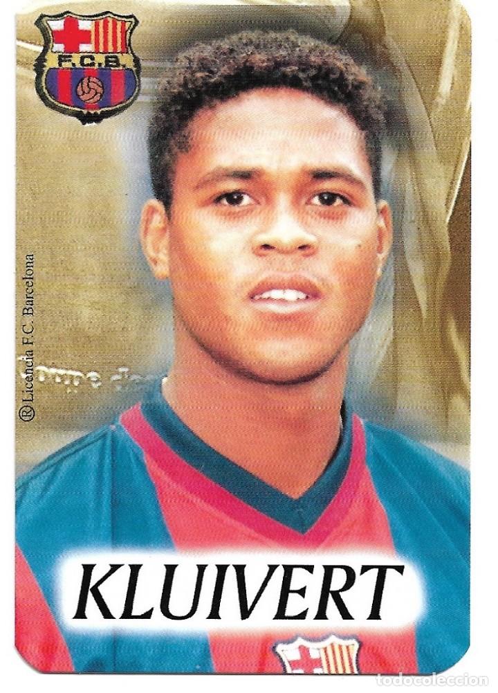 Coleccionismo deportivo: BAR&Ccedil;A: Tarjeta de KLUIVERT. 1999 - Foto 1