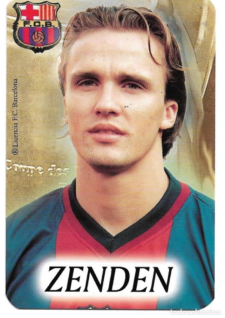 Coleccionismo deportivo: BAR&Ccedil;A: Tarjeta de ZENDEN. 1999 - Foto 1