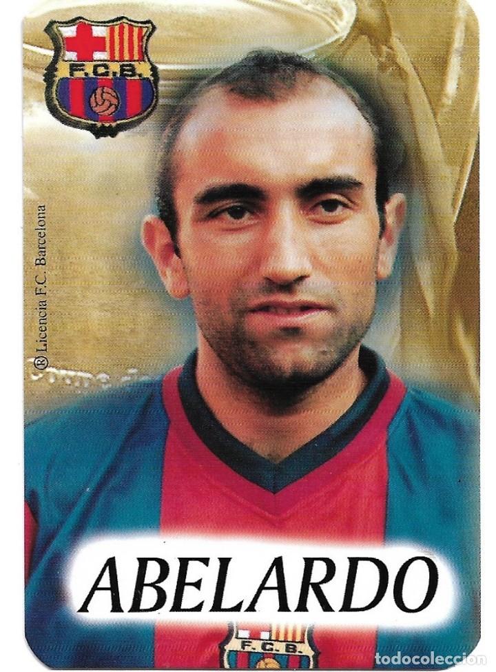 Coleccionismo deportivo: BAR&Ccedil;A: Tarjeta de ABELARDO. 1999 - Foto 1