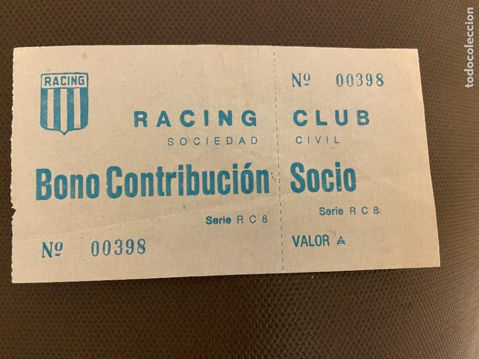Coleccionismo deportivo: ENTRADA RACING CLUB album 3 - Foto 1
