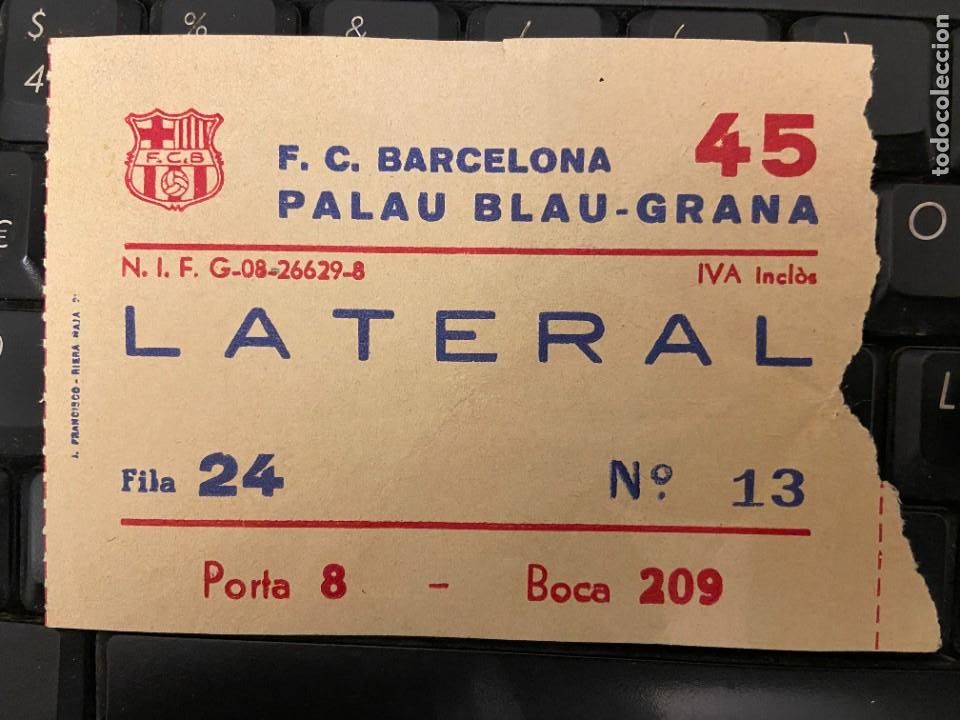 Coleccionismo deportivo: ENTRADA PALAU BLAU-GRANA - Foto 1