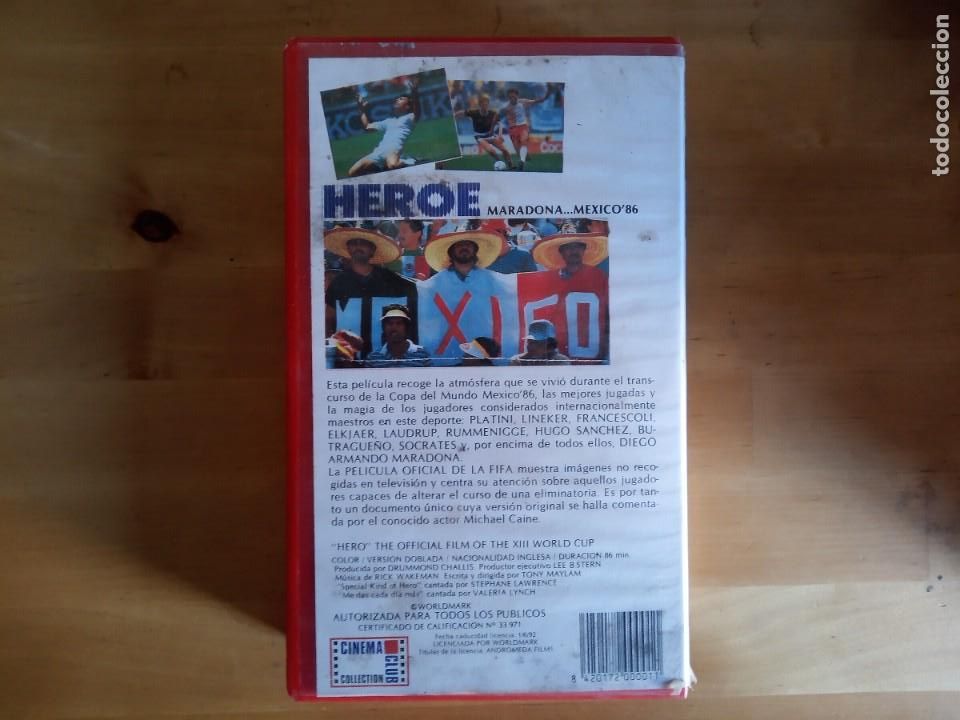 Coleccionismo deportivo: H&eacute;roe Maradona M&eacute;xico 86 cinta de v&iacute;deo VHS - Foto 6
