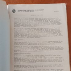 Coleccionismo deportivo: CIRCULAR FEDERACIÓN CATALANA DE NATACIÓN 1966 MUY BUEN ESTADO.