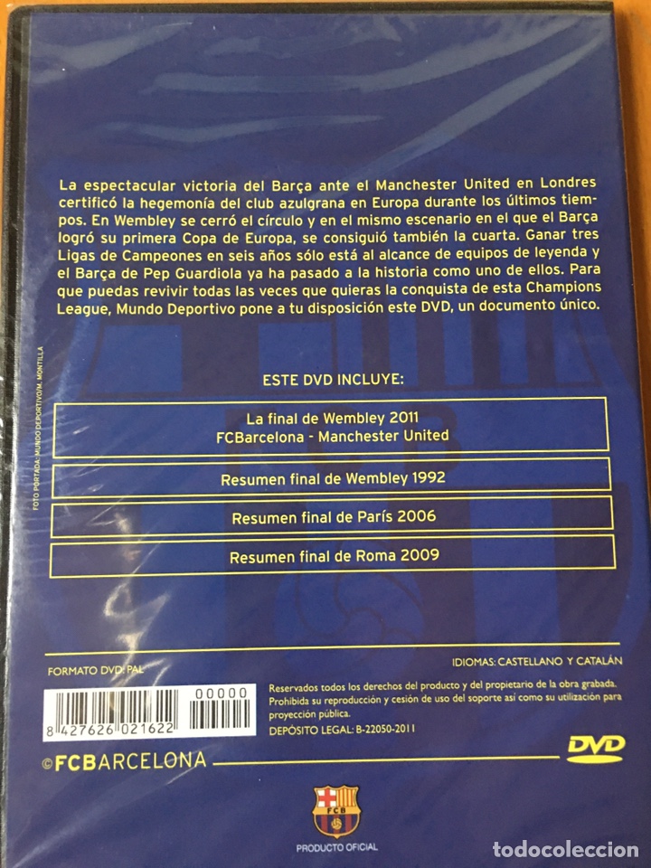 Coleccionismo deportivo: 2 DVD FC Barcelona Final Wembley 2011 y Final M&oacute;naco 2011 - Foto 3