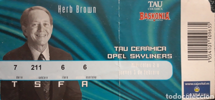 Coleccionismo deportivo: ENTRADA BASKONIA VS OPEL SKYLINERS - Foto 1