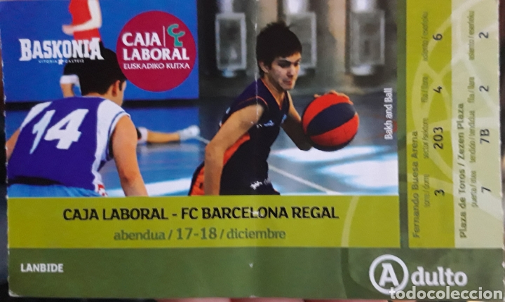 Coleccionismo deportivo: ENTRADA BASKONIA VS FC BARCELONA - Foto 1