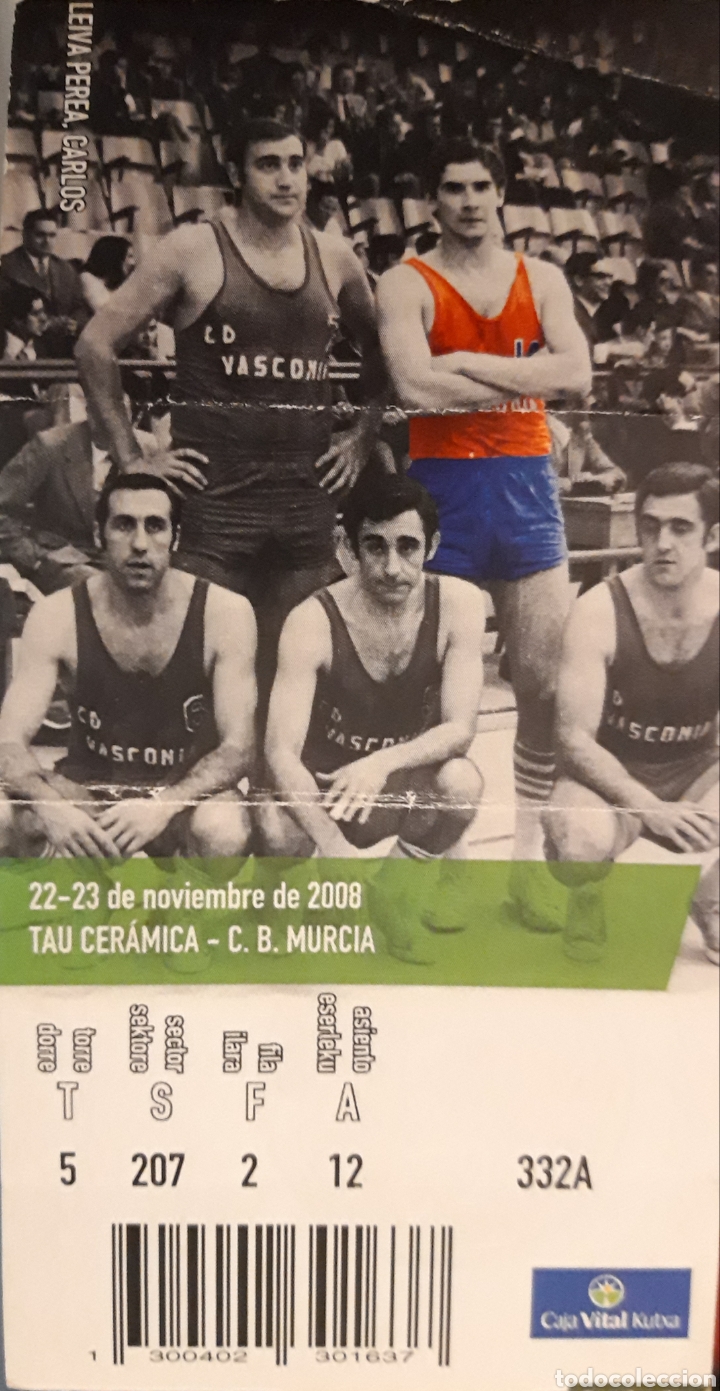 Coleccionismo deportivo: ENTRADA BASKONIA VS CB MURCIA - Foto 1