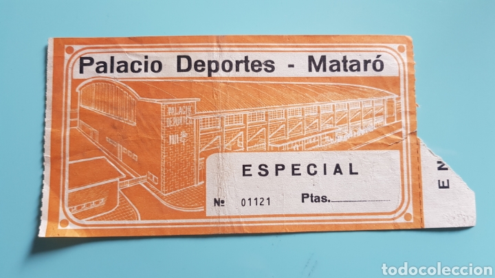 Coleccionismo deportivo: Entrada PALACIO DEPORTES- MATAR&Oacute;. 1974. - Foto 1